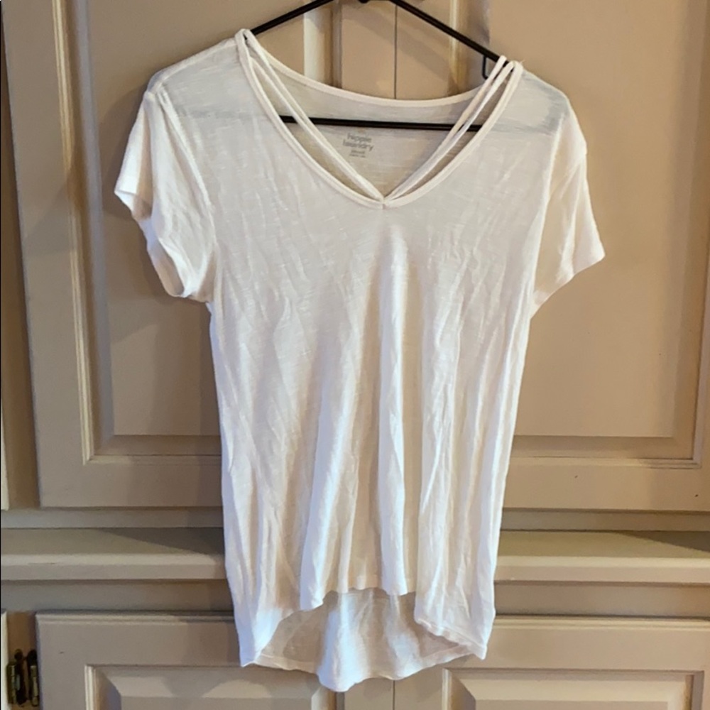 White V-neck T-shirt
